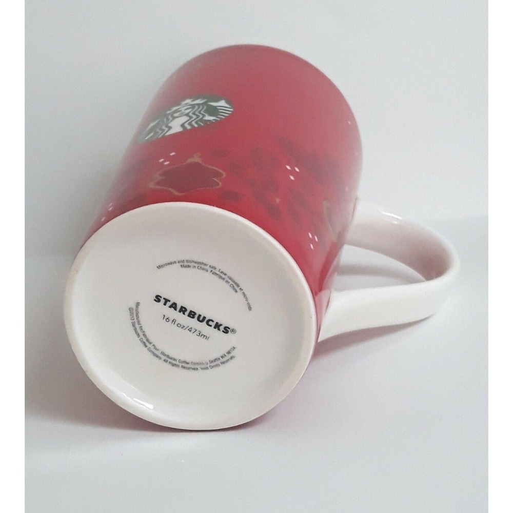 Starbucks Mug Christmas garland holly holiday ornaments coffee mug 16 oz 2013 - Picture 3 of 4